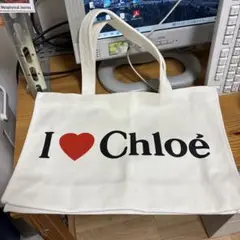 クロエ　ロゴ入りトートバッグ