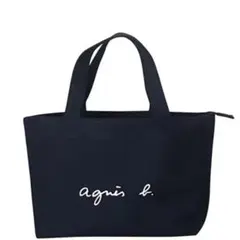 agnes b.　アニエスベー　ファスナー付きトートバッグ　ブラック　Sサイズ