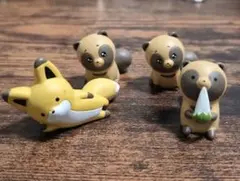タヌキとキツネ　ミニチュアフィギュア